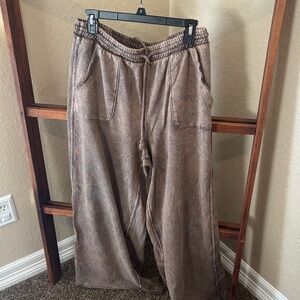 TBN distressed brown sweatpants